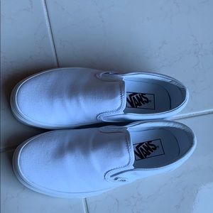 WORN ONCE WHITE VANS